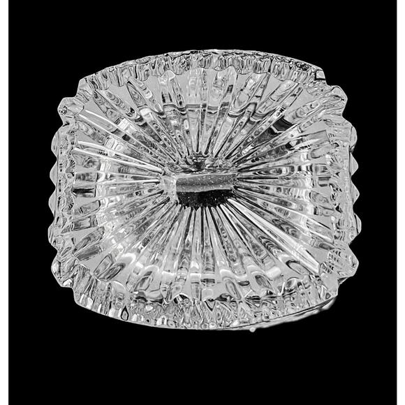 Vase Clear Pressed Glass Frosted Starburst Flower 6.5" Home Decor Vintage - Picture 6 of 15